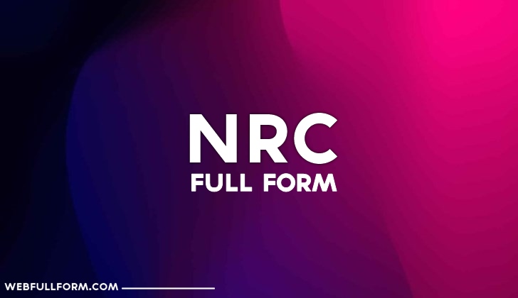 NRC Full Form In Hindi