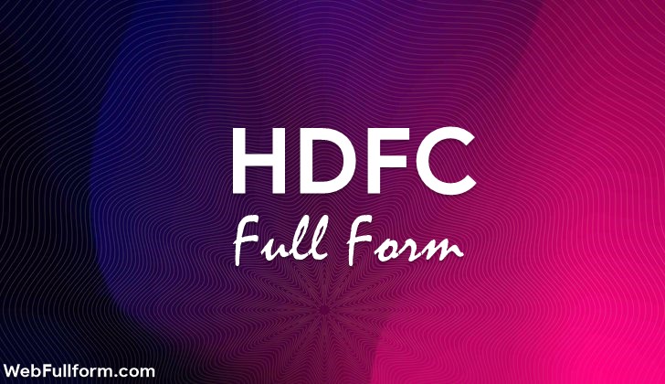 hdfc full form in hindi